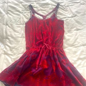 Free People velvet top with sequin detail at neck